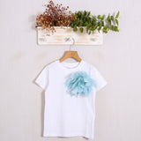 T-Shirt mit Schleifenbrosche 