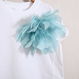 T-Shirt mit Schleifenbrosche 