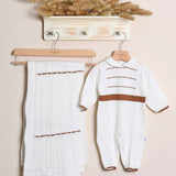 Coordinato in Filo "Nazareno Gabrielli" Tutina+Copertina+Cappellino