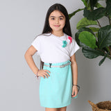 T-Shirt Viscosa Con Spilla