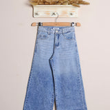 Jeans Gamba Larga Con Applicazioni