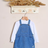 Salopette In Denim Con Shirt