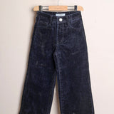 Denim Gamba Larga Con Schizzi Di Pittura