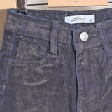 Denim Gamba Larga Con Schizzi Di Pittura