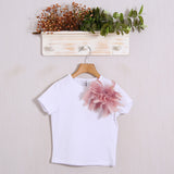 T-Shirt mit Schleifenbrosche 