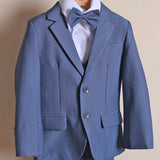 Completo Elegante Con Giacca+Pantalone+Camicia+Gilet+Papillon