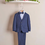 Completo Elegante Con Giacca+Pantalone+Camicia+Gilet+Papillon