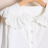 Camicia Con Balze E Ricami