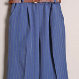 Pantalone Gamba Larga Gessato (Cintura Inclusa)