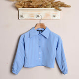 Camicia Cropped Gessata