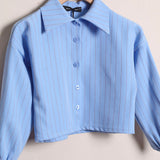 Camicia Cropped Gessata