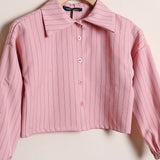 Camicia Cropped Gessata