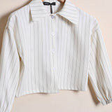 Camicia Cropped Gessata