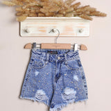 Short Denim Con Rotture