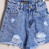 Short Denim Con Rotture