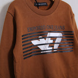 Warmes Baumwoll-Sweatshirt mit Frontprint