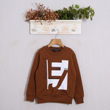 Warmes Baumwoll-Sweatshirt mit Frontprint 