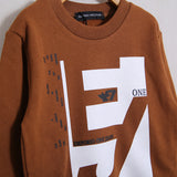 Warmes Baumwoll-Sweatshirt mit Frontprint 