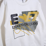 Warmes Baumwoll-Sweatshirt mit Frontprint