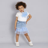 Kombinierter Jeansrock
