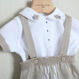 Salopette due pezzi 100% in Filo di Cotone  "Stella"