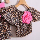 Animalier-Anzug mit Shorts