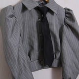 Nadelstreifenhemd (inkl. Krawatte)