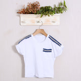T-Shirt Con Inserti Denim