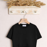 T-Shirt Cropped Girocollo