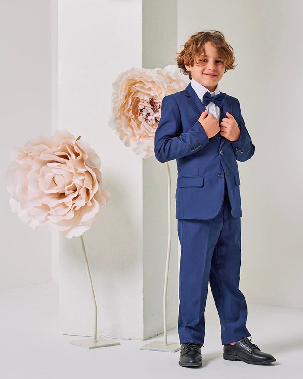 Completo Elegante Con Giacca+Pantalone+Camicia+Gilet+Papillon