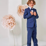 Completo Elegante Con Giacca+Pantalone+Camicia+Gilet+Papillon