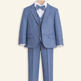 Completo Elegante Con Giacca+Pantalone+Camicia+Gilet+Papillon