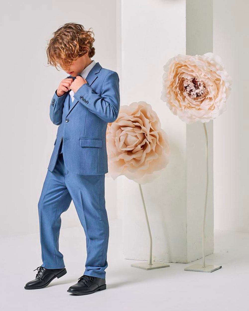 Completo Elegante Con Giacca+Pantalone+Camicia+Gilet+Papillon