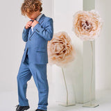 Completo Elegante Con Giacca+Pantalone+Camicia+Gilet+Papillon