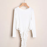 T-Shirt A Costine Con Volant