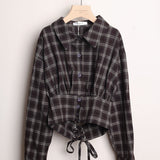 Camicia Crop Allaccitura A Corsetto