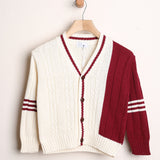 Cardigan Tricot A Treccia "Tea Studio"