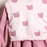 Abito a Costine con Gilet