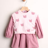 Abito a Costine con Gilet
