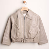 Giacca Ecopelle Con Zip