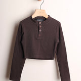 Maglia Serafino  Cropped A Costine